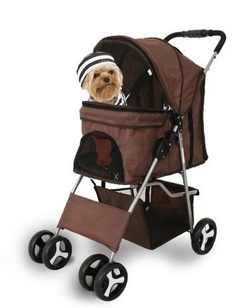 bruin kinderwagen